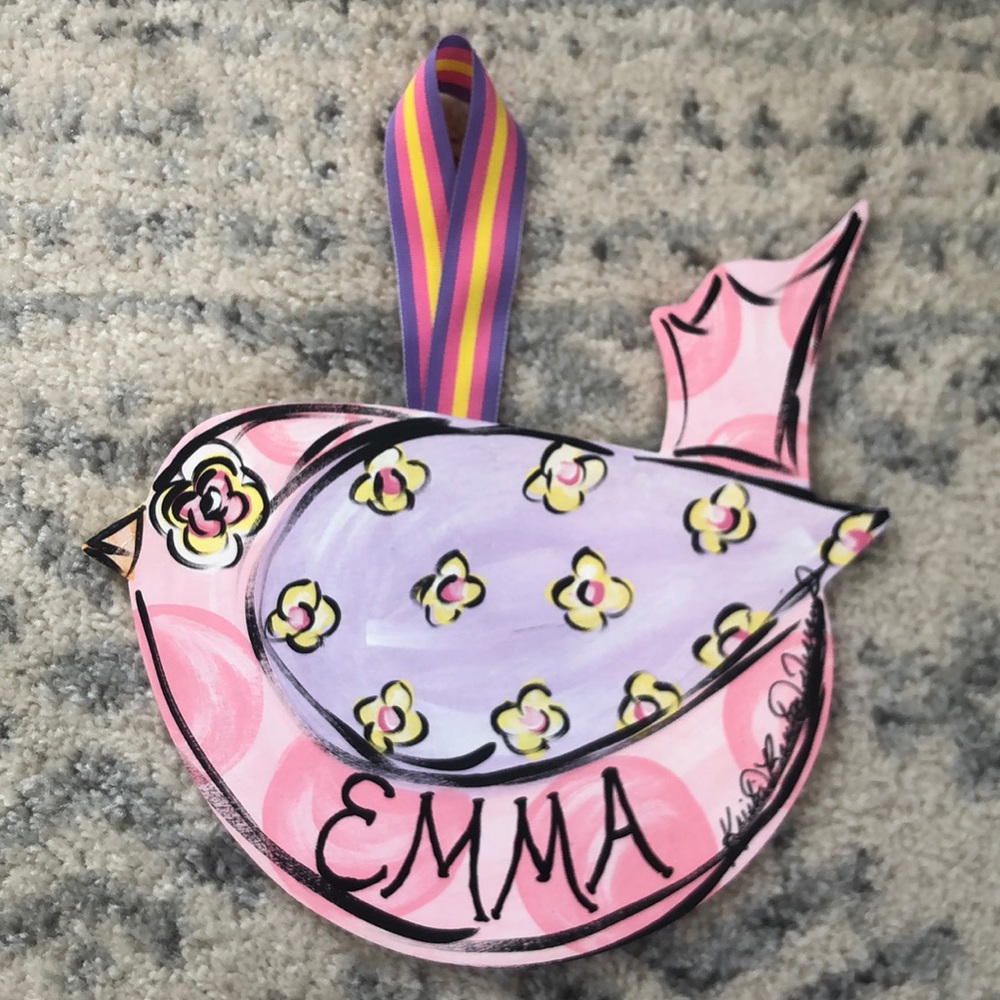 Emma wooden painted wall art